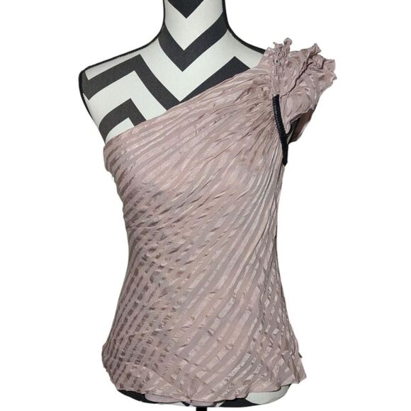 Bebe S Light Pink One Shoulder Top - Picture 1 of 4